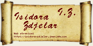 Isidora Zdjelar vizit kartica